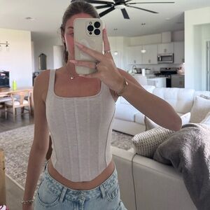 Women's Cream Corset Top